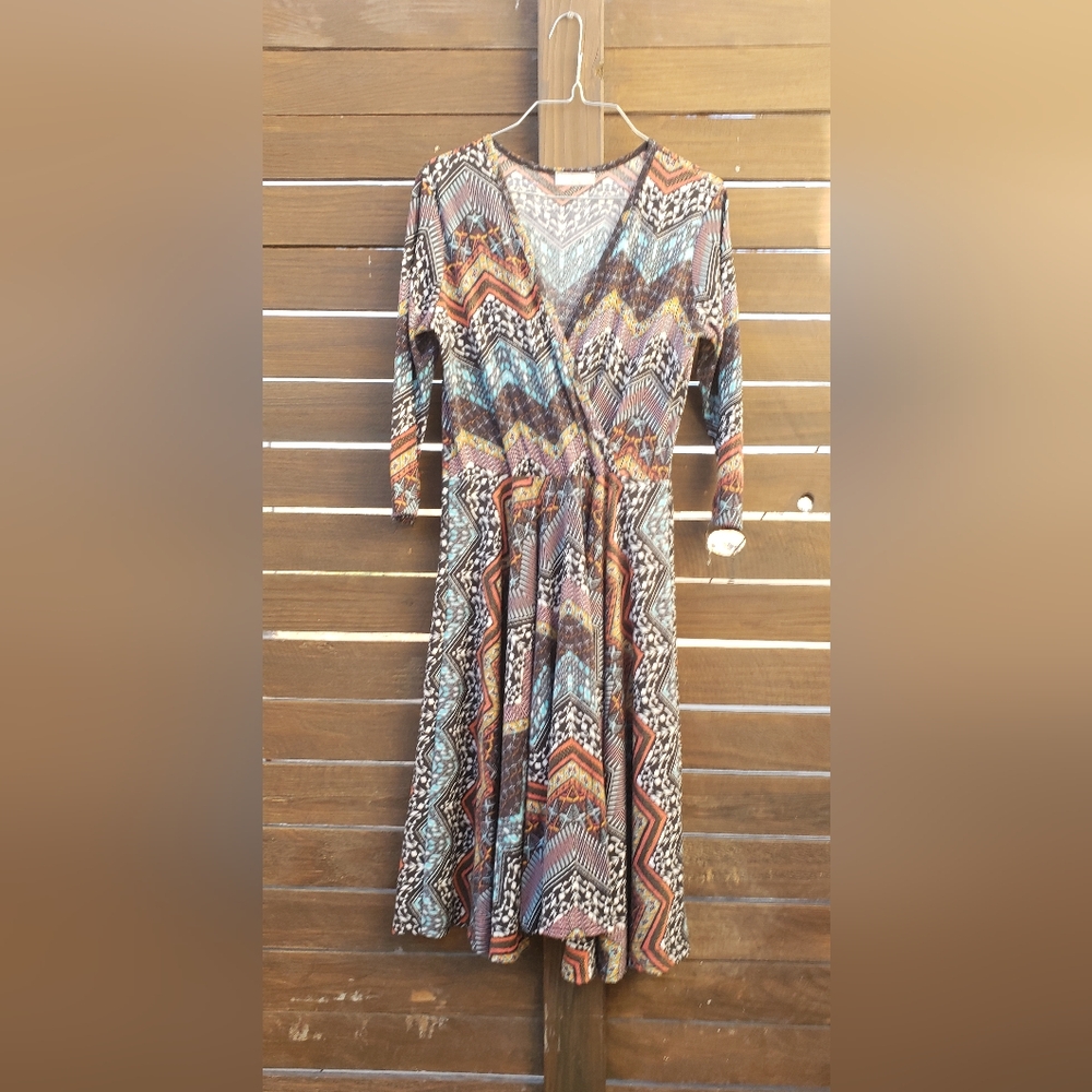 Brown and Blue Pleated Maxi Skirt for Resort Wear
